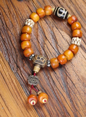 牦牛骨批发民族风手持西藏单圈藏式手男女牛骨头手串批发招财