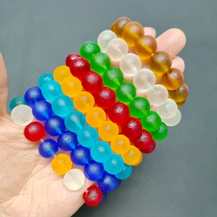 景区直播间爆款库尔勒血捷克陨石原七彩石血手链旺夫情侣手串饰品