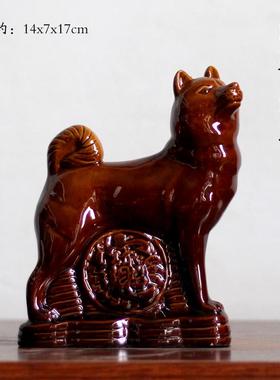 洛阳唐三彩陶瓷十二生肖鼠牛虎兔龙蛇马羊猴鸡狗猪工艺品家居摆件