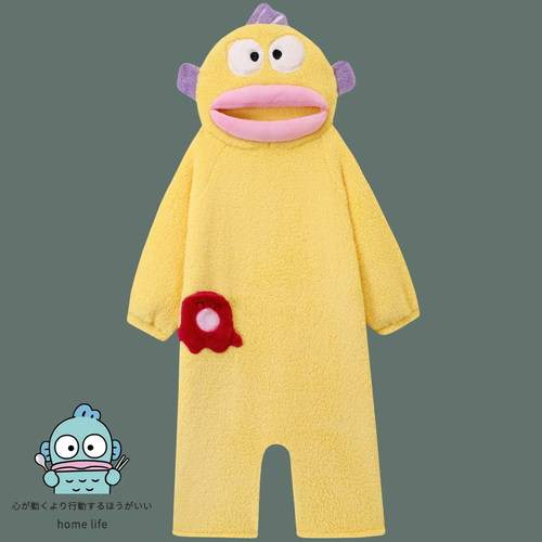 丑鱼汉顿加厚保暖连体睡衣