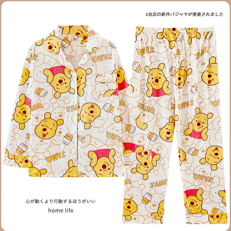 网红风情侣睡衣春秋夏纯棉家居服