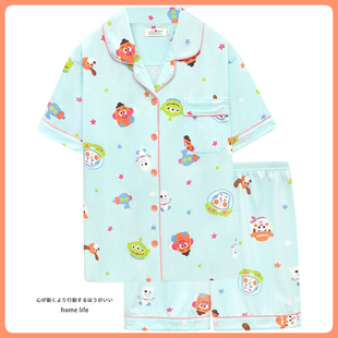 巴斯光年睡衣女款 可爱三眼仔家居服夏天可外穿两件套 夏季 纯棉短袖