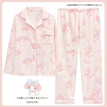 珊瑚绒睡衣女款冬季加厚绒保暖可爱三丽鸥美乐蒂家居服套装秋冬天