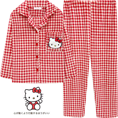 HelloKitty珊瑚绒加厚保暖睡衣