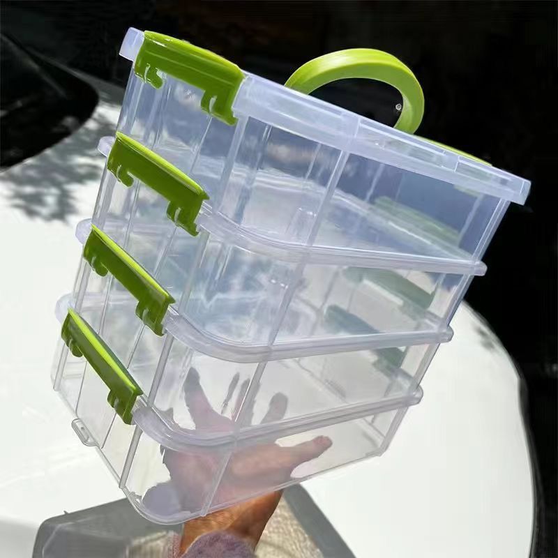 积木收纳盒工具分类盒子装玩具积木小颗粒零件分格抽屉储物整理箱