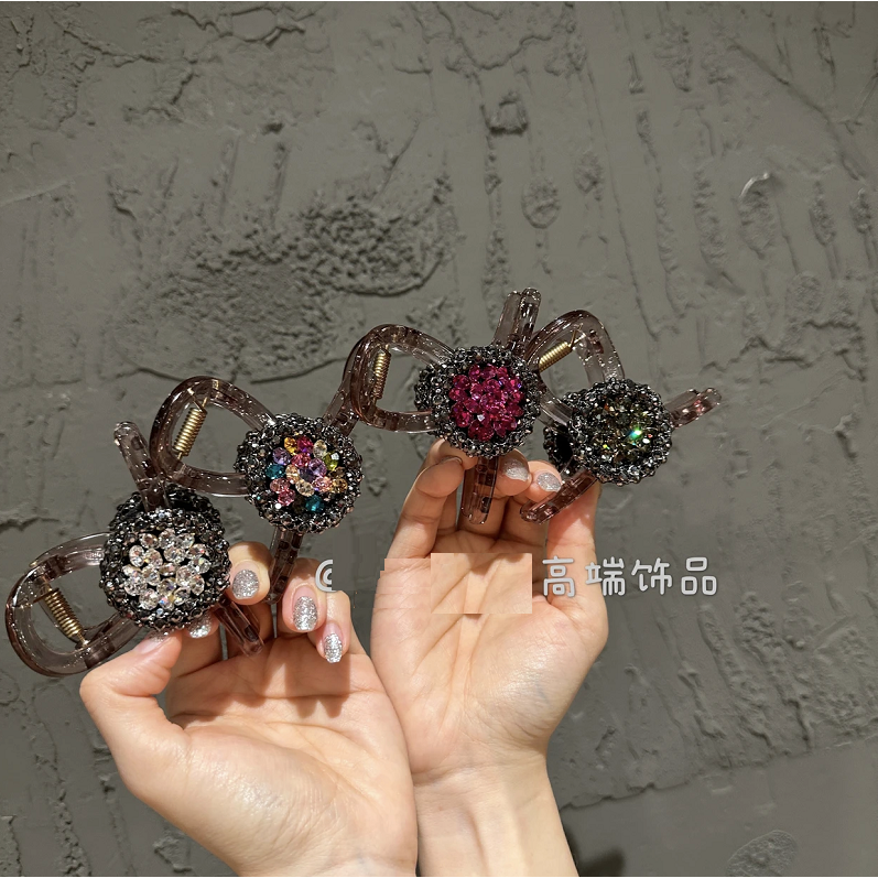 钻圆盘抓夹马尾发抓盘发夹