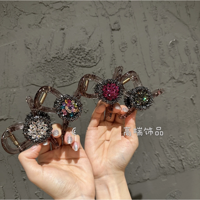 钻圆盘抓夹马尾发抓盘发夹