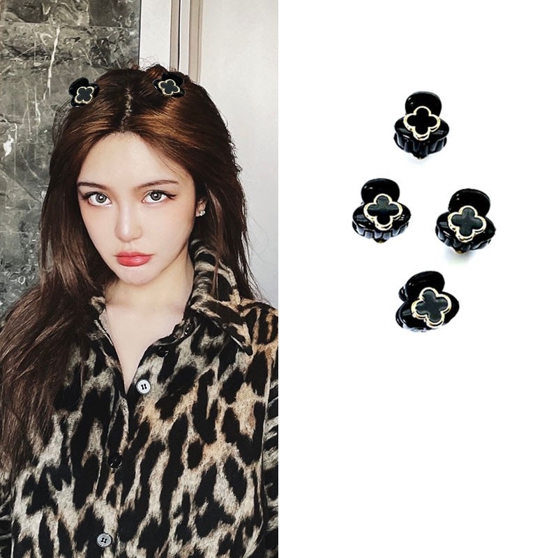 抓夹珍珠韩版刘海四叶草