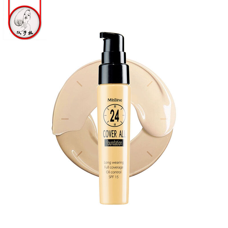 泰国Mistine24小时不易脱妆粉底液自然遮瑕持久防水隔离控油 25ml