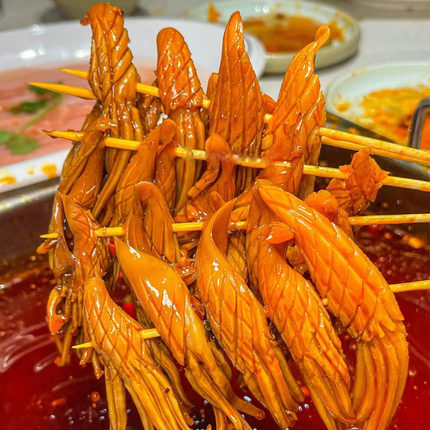 火箭鱿鱼 四川特色火锅食材 网红火箭鱿鱼 发鱿鱼 250克 顺丰配送