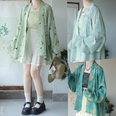 对襟短衫飞机袖日常汉服宋制