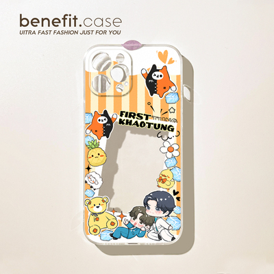 benefit可爱一仔烤糖cp小卡周边适用苹果16promax手机壳新款iPhone13硅胶15promax简约华为pura70防摔保护套