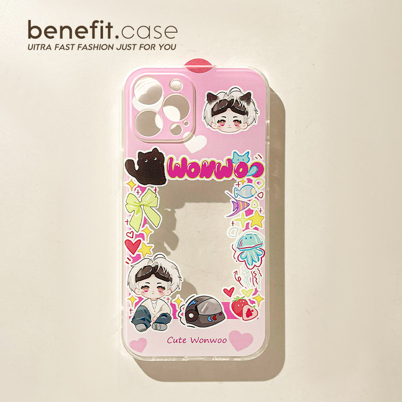 benefit全圆佑追星小卡周边适用苹果16promax手机壳新款iphone14硅胶华为mate60防摔小米14女荣耀x50保护套