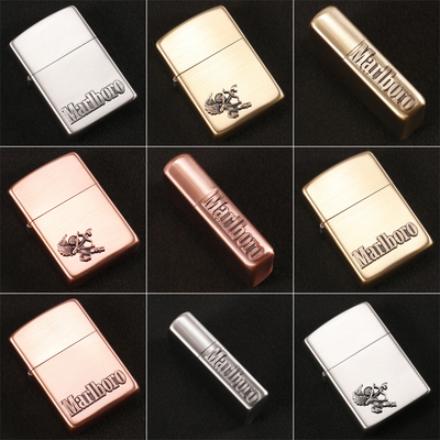 纯铜紫铜黄铜打火机diy万宝路字母标贴章丘比特之箭侧标白铜贴片