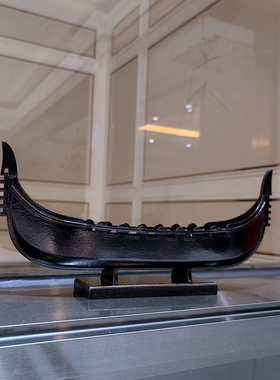 龙船模型实木船仓可装储物品欧式