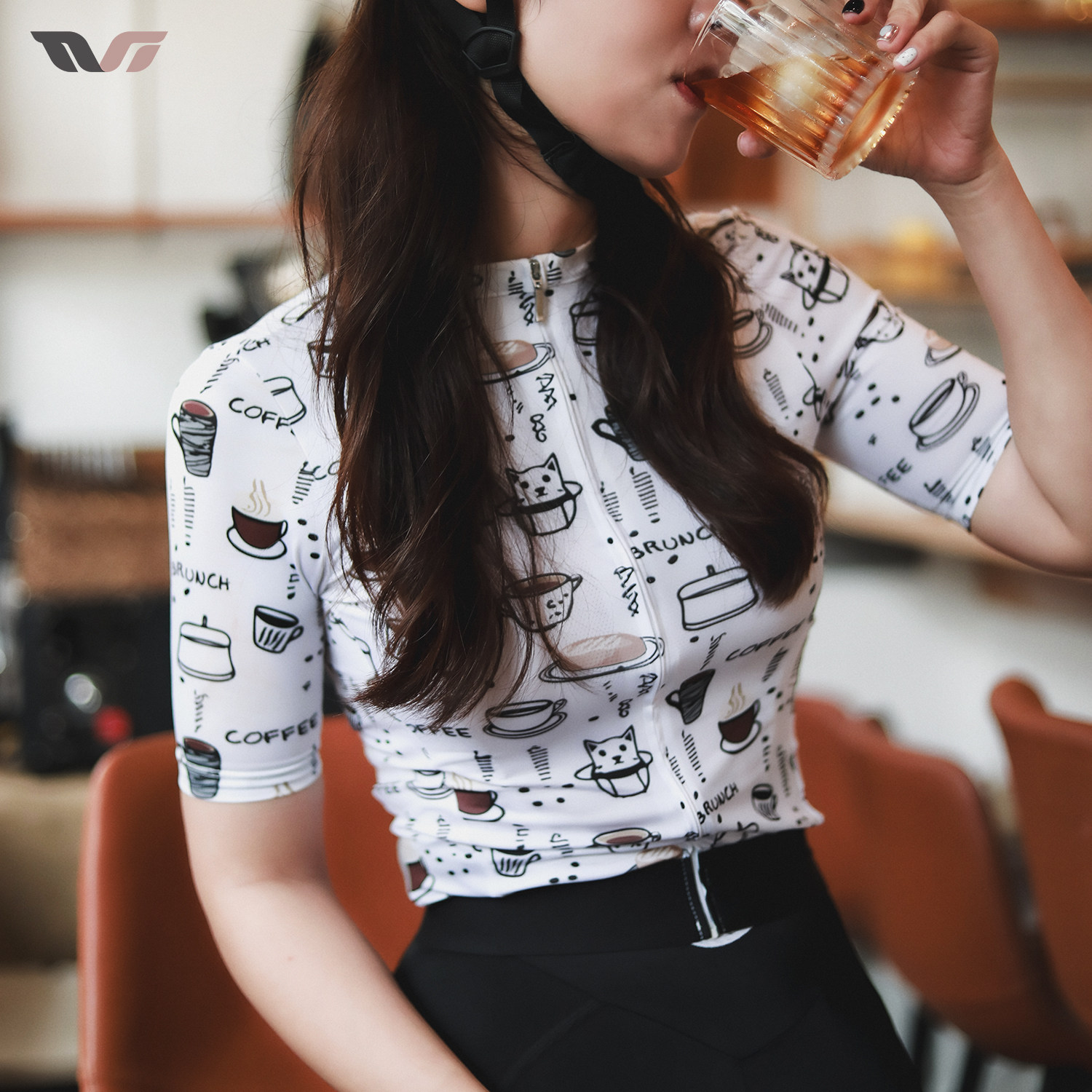 洛克兄弟TVI骑行服女款速干排汗短袖上衣公路自行车服套装春夏季