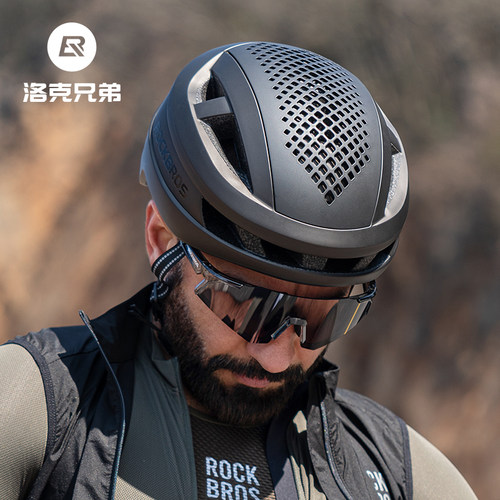 洛克兄弟磁吸换盖可装尾灯头盔