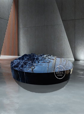 大理石异形轻奢风茶桌抽象摆件