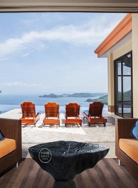 轻奢风落地招财水滴大理石装饰品