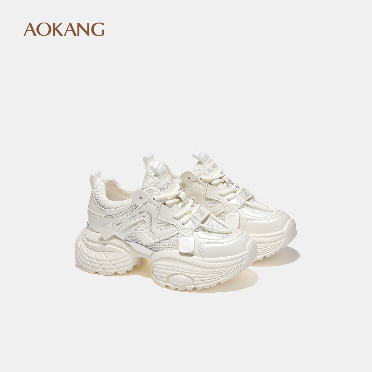 奥康 女鞋2025秋季老爹鞋时尚潮流厚底增高小个子鞋休闲运动