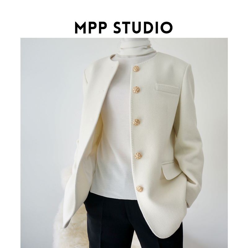 MPP原创西装外套女小香风