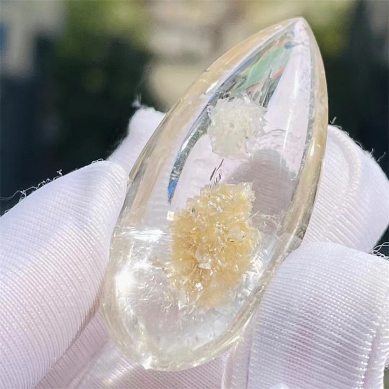 天然水晶矿物花颗粒结晶异象奇石DIY配饰品项链挂件吊坠一物一图