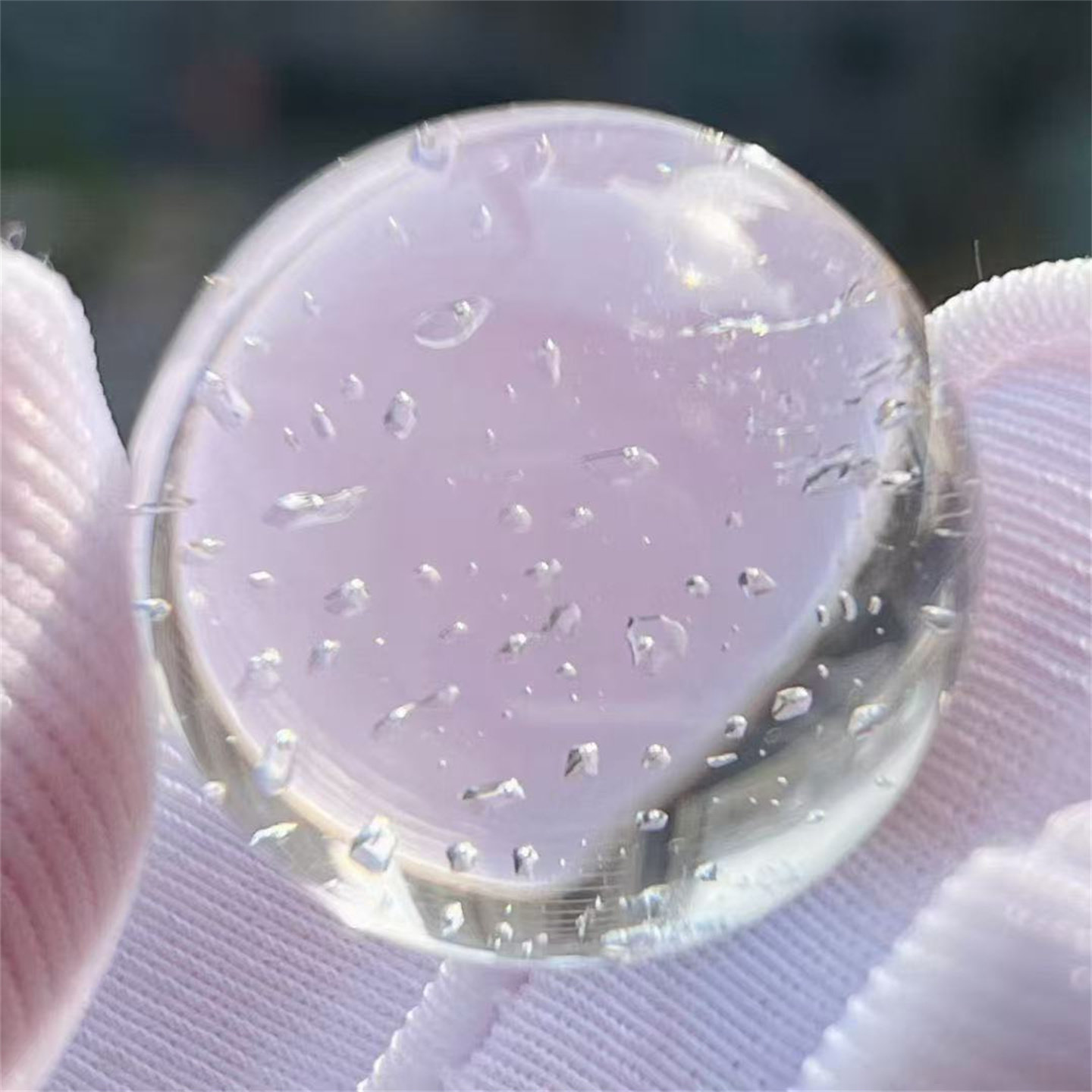 天然白水晶包裹体满天星流动小水胆圆珠19mm多宝串项链挂件吊坠