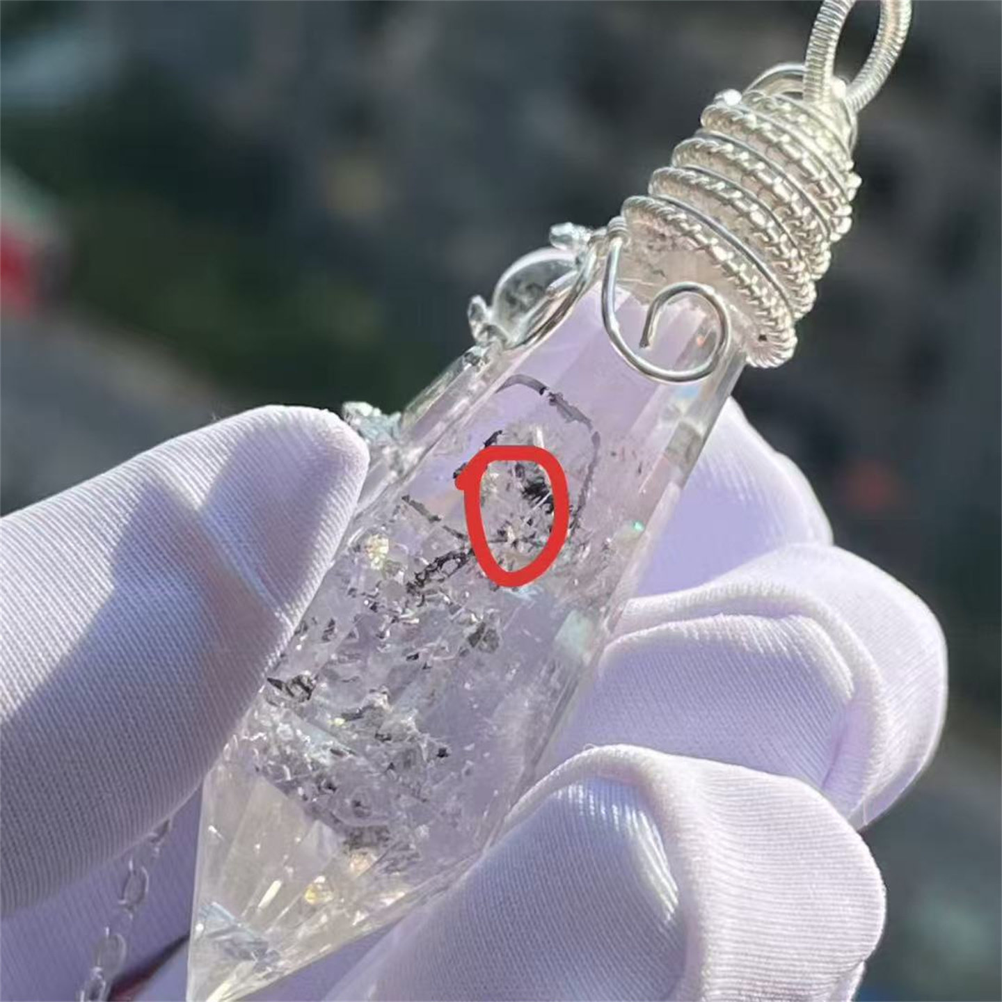 天然水晶全包裹流动水胆刻面裸石手工绕线款项链挂件吊坠一物一图,饰品/流行首饰/时尚饰品新,颈饰,淘宝优惠券,粉丝福利购,淘宝优惠卷