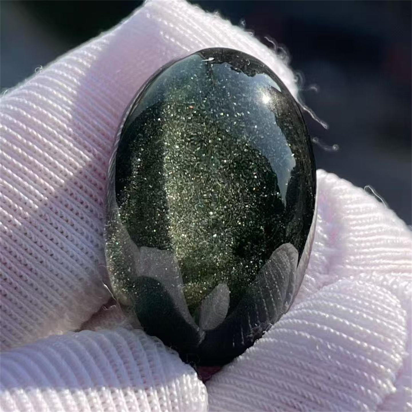 天然水晶星光绿幽灵裸石DIY饰品戒指项链挂件吊坠代镶一物一图款