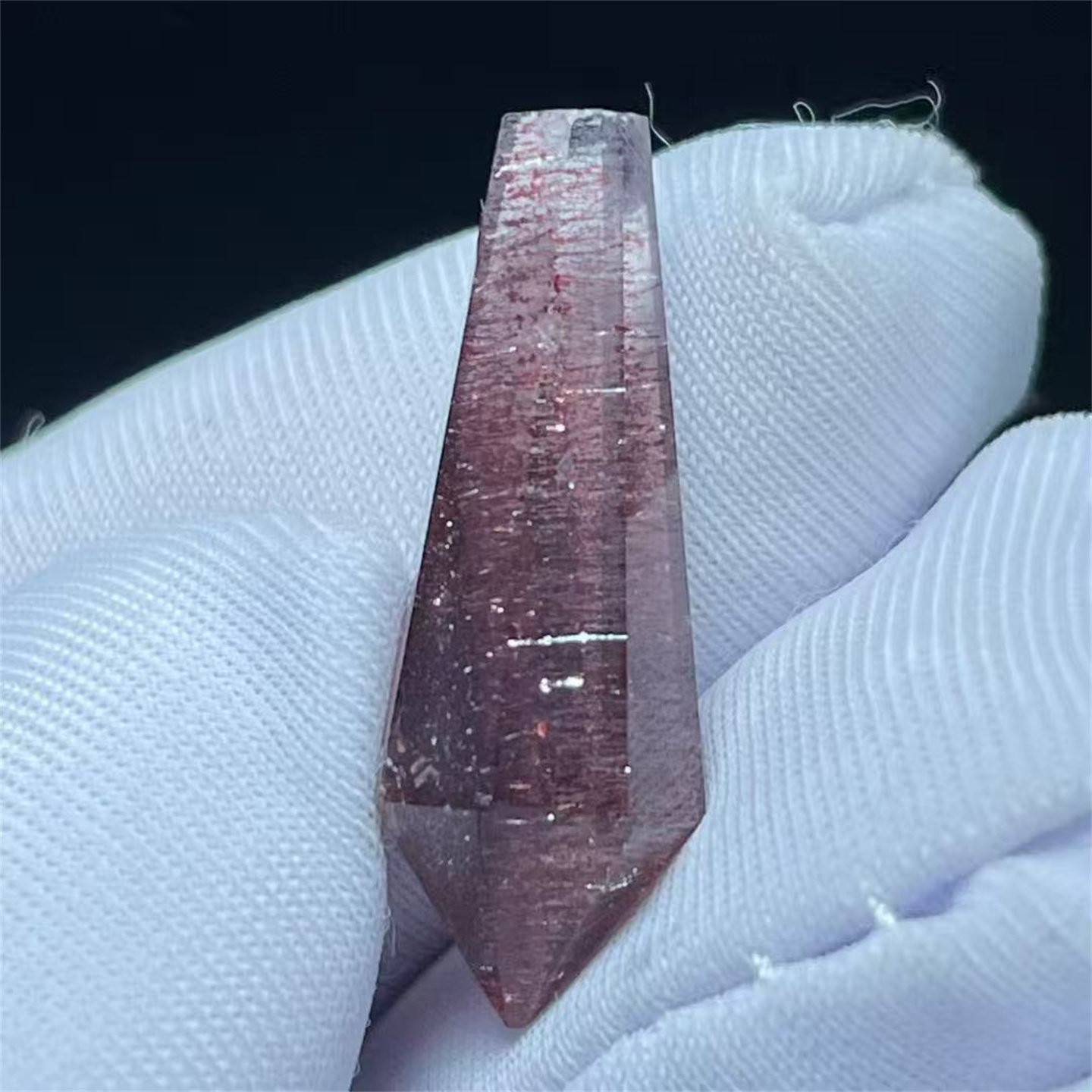 天然水晶超七发刻面裸石DIY配饰品项链吊坠一物一图款