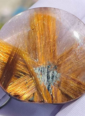 天然水晶钛晶花米子花朵裸石财富饰品DIY项链挂件吊坠一物一图款