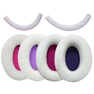 适用HyperX金士顿飓风2霓虹粉耳机罩cloud2耳罩毒刺耳套耳机套天箭暴风阿尔法S战斧头梁垫护垫替换更换配件