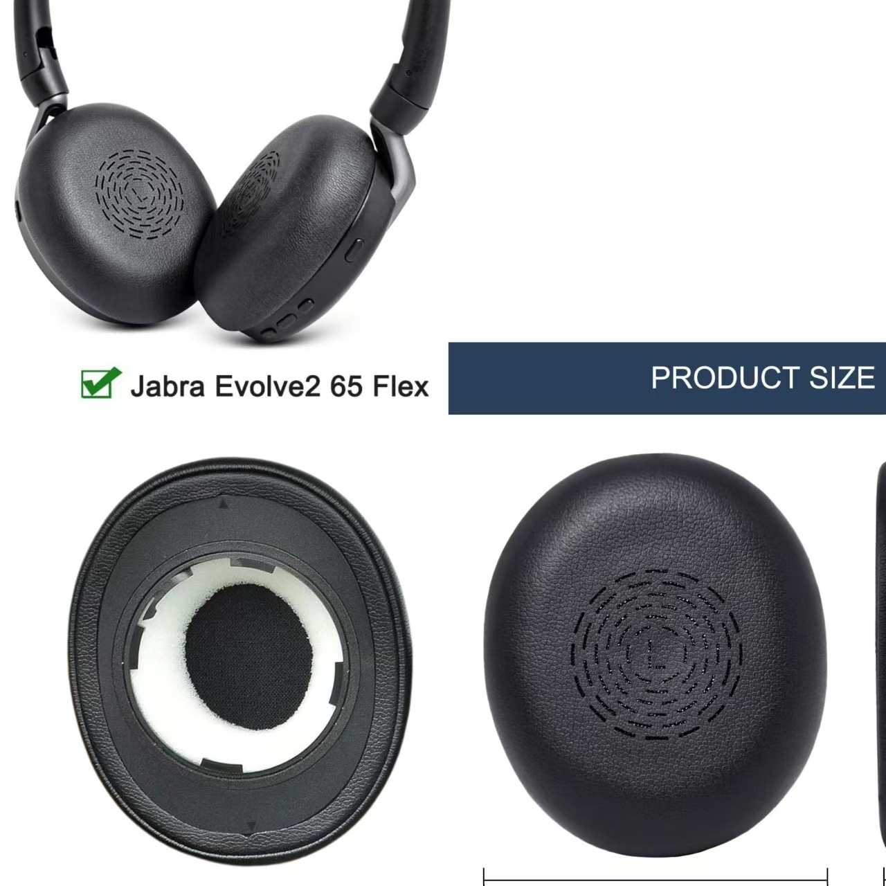 适用捷波朗Jabra Evolve2 65UC/MS Flex 耳罩 海绵套 耳机套