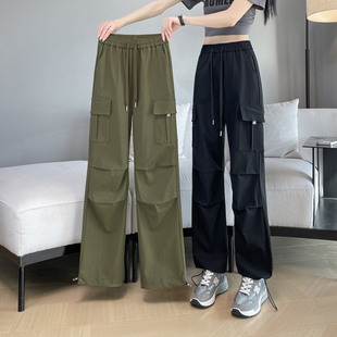 12秋季阔腿工装裤13初中高中学生岁14女孩15宽松直筒运动休闲裤16
