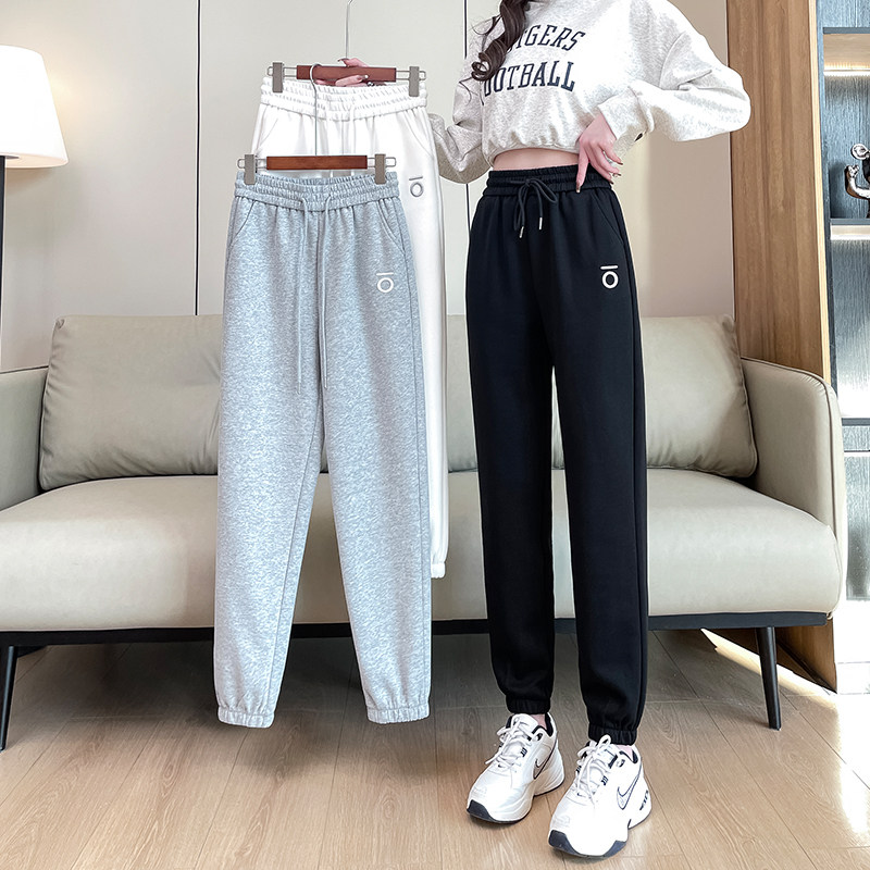 12秋季新款纯棉卫裤13初中高中学生岁女孩宽松15束脚休闲运动裤16