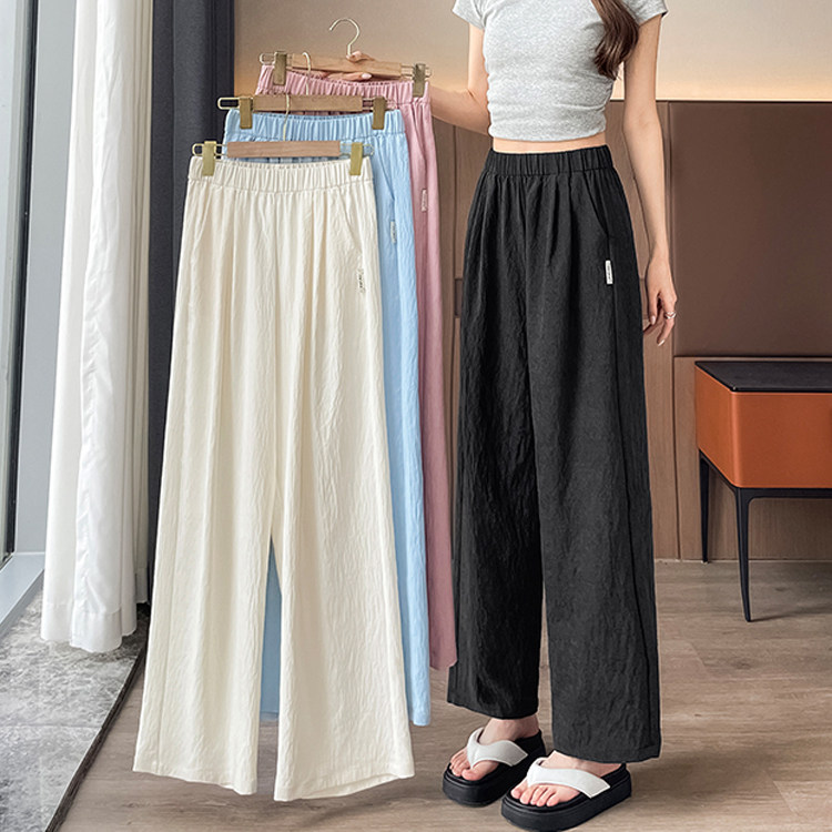 夏季薄款冰丝直筒八分裤女初中高中学生小个子九分休闲山本阔腿裤,女装/女士精品,休闲裤,淘宝优惠券,粉丝福利购,淘宝优惠卷