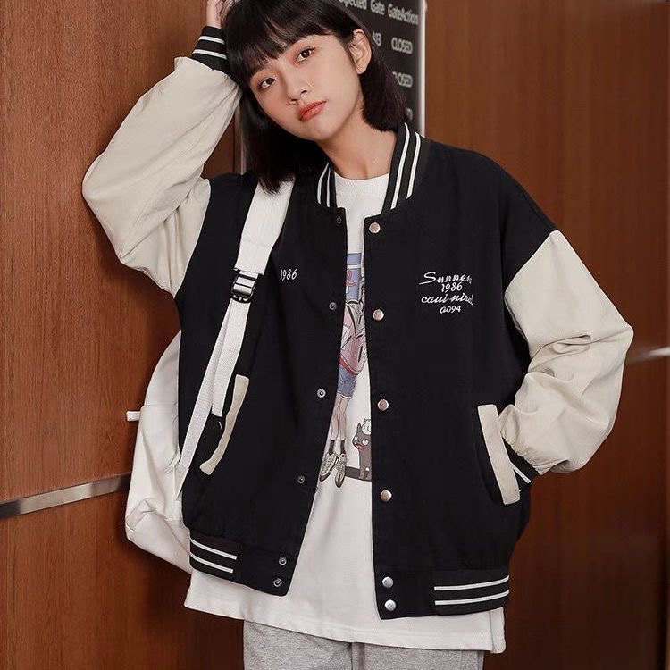 12少女秋装棒球服13初中14高中学生15韩版宽松夹克岁女孩大童外套