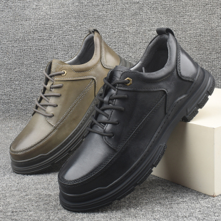 真皮商务休闲皮鞋 马丁皮鞋 秋冬休闲厚底男鞋 板鞋 工装 撤柜高端男士