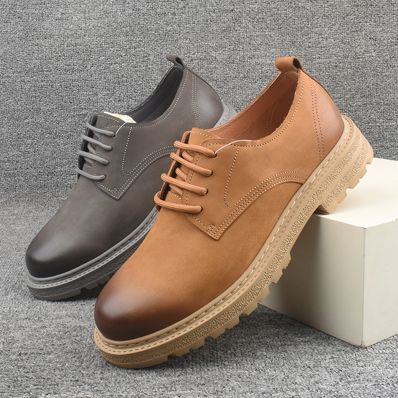 专柜撤柜男士真皮商务正装休闲皮鞋户外复古百搭工装鞋厚底男皮鞋