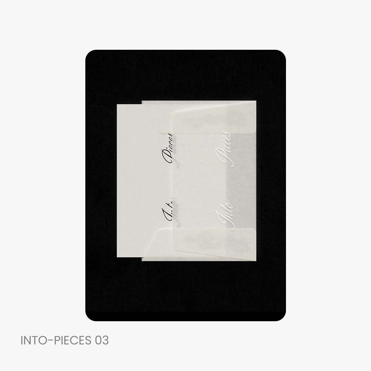 1款文艺术硫酸纸信封文印品logo标识设计效果展示样机mockup模版