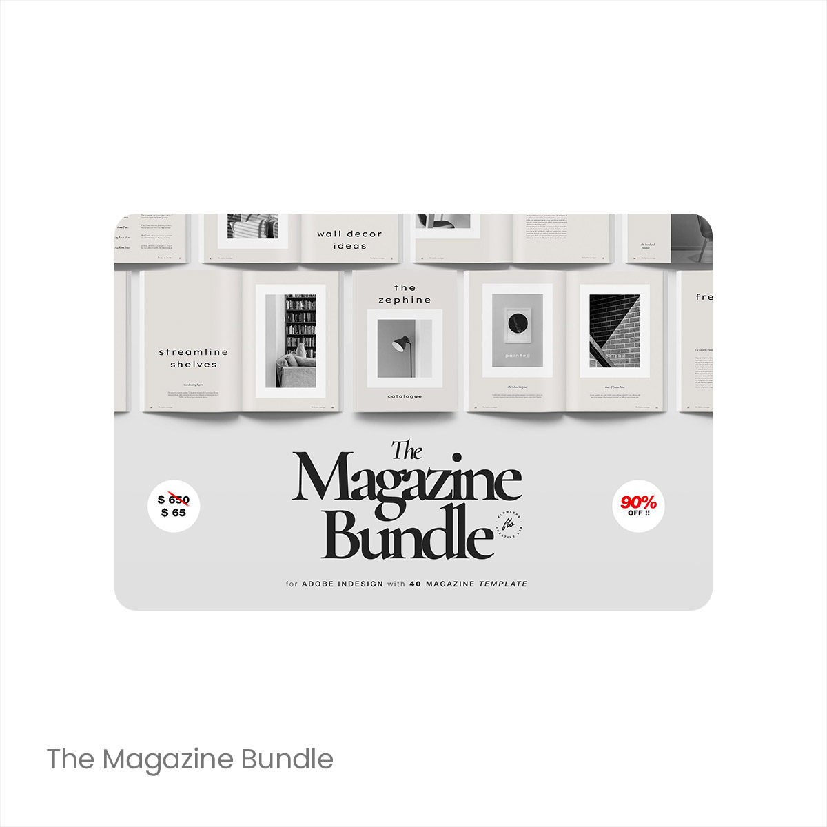 40款a4简洁时尚画册书籍作品集介绍排版版式indesign格式模版合集