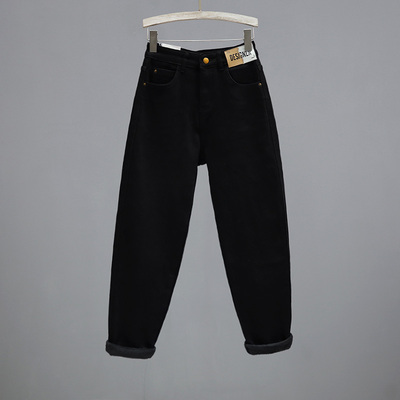 哈伦裤长裤加厚牛仔布2025秋冬