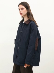 轻奢撞色设计加厚保暖90白鹅绒服小个子休闲工装羽绒服外套中长款