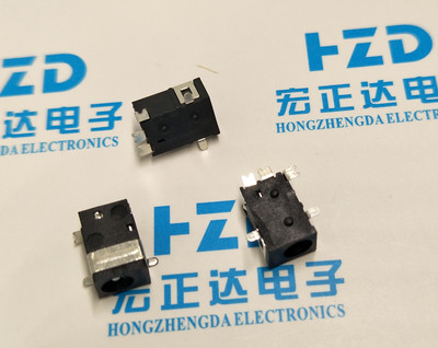 DC电源插座 DC045B 五脚贴片带柱直流电源接口 3.5*1.3MM接口母座
