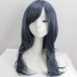 无期迷途 女局长 长阶 灰蓝色 自然长发COS假发