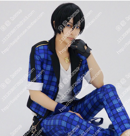 偶像梦幻祭 冰鹰北斗 黑色 收脸短发 cosplay假发 白家HOUSE