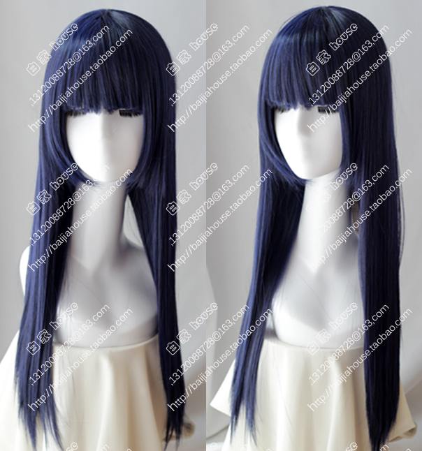 cos假发火影忍者雏田蓝黑齐刘海