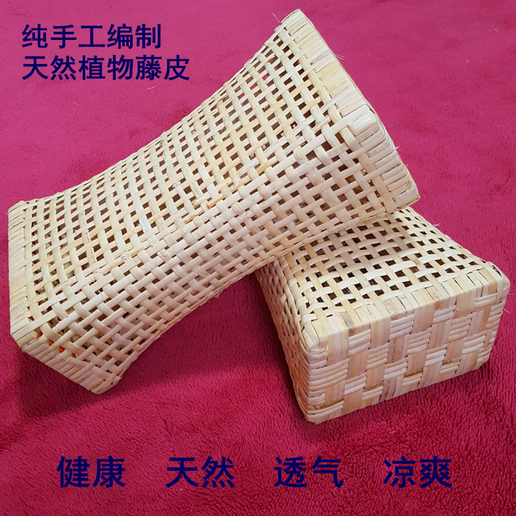 手工藤编空心夏天凉枕