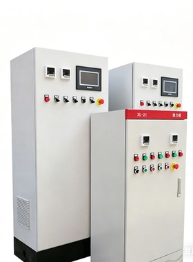 abb变频柜恒压供水泵控制器箱7.5KW一拖二三风电机触摸屏PLC自动