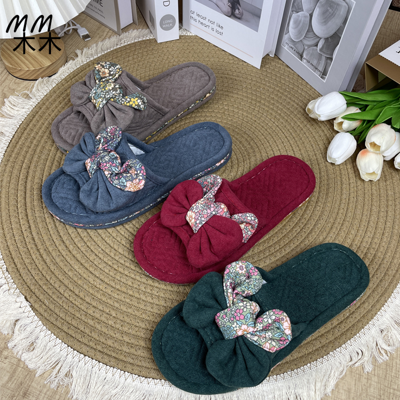 居梦家新款加厚无声静音拖鞋男女情侣软底防滑地板家居室内棉拖鞋